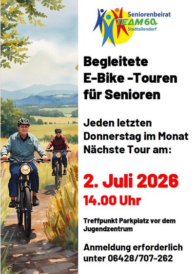 E-Biketour verschoben