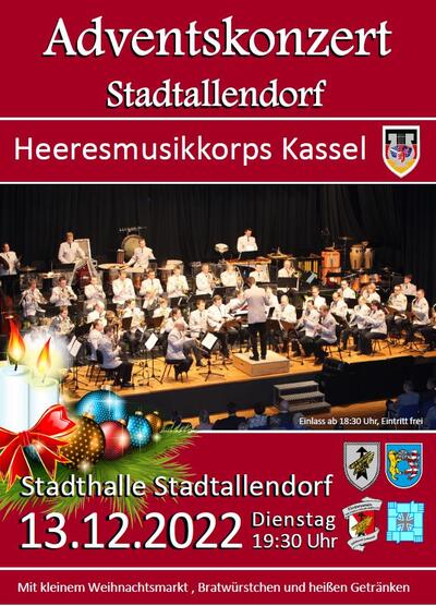 Bild vergrößern: Adventskonzert mit dem Heeresmusikkorps Kassel